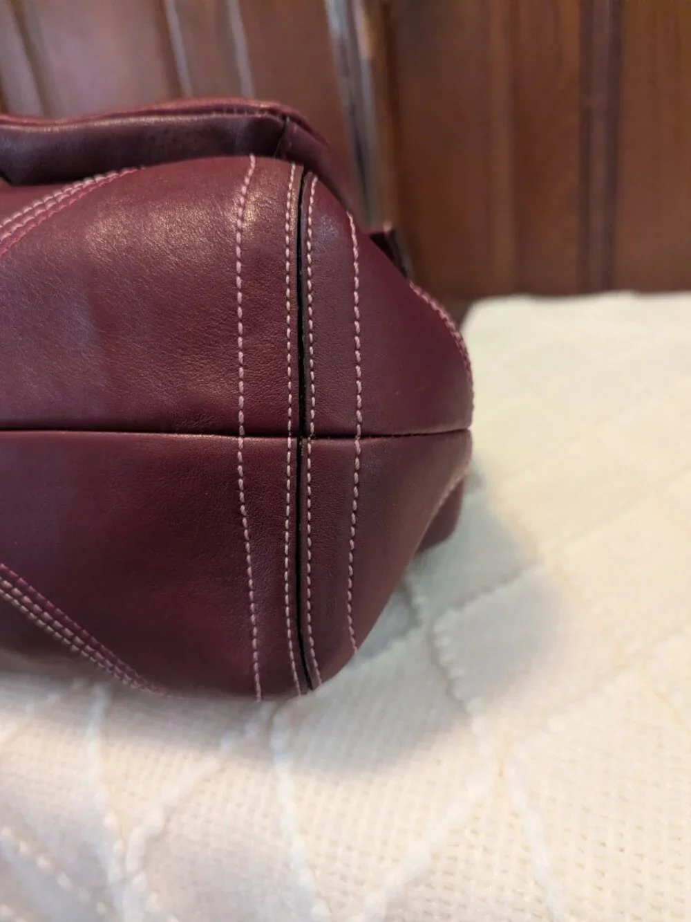 Coach BURGUNDY RED SOHO POCKET SATCHEL